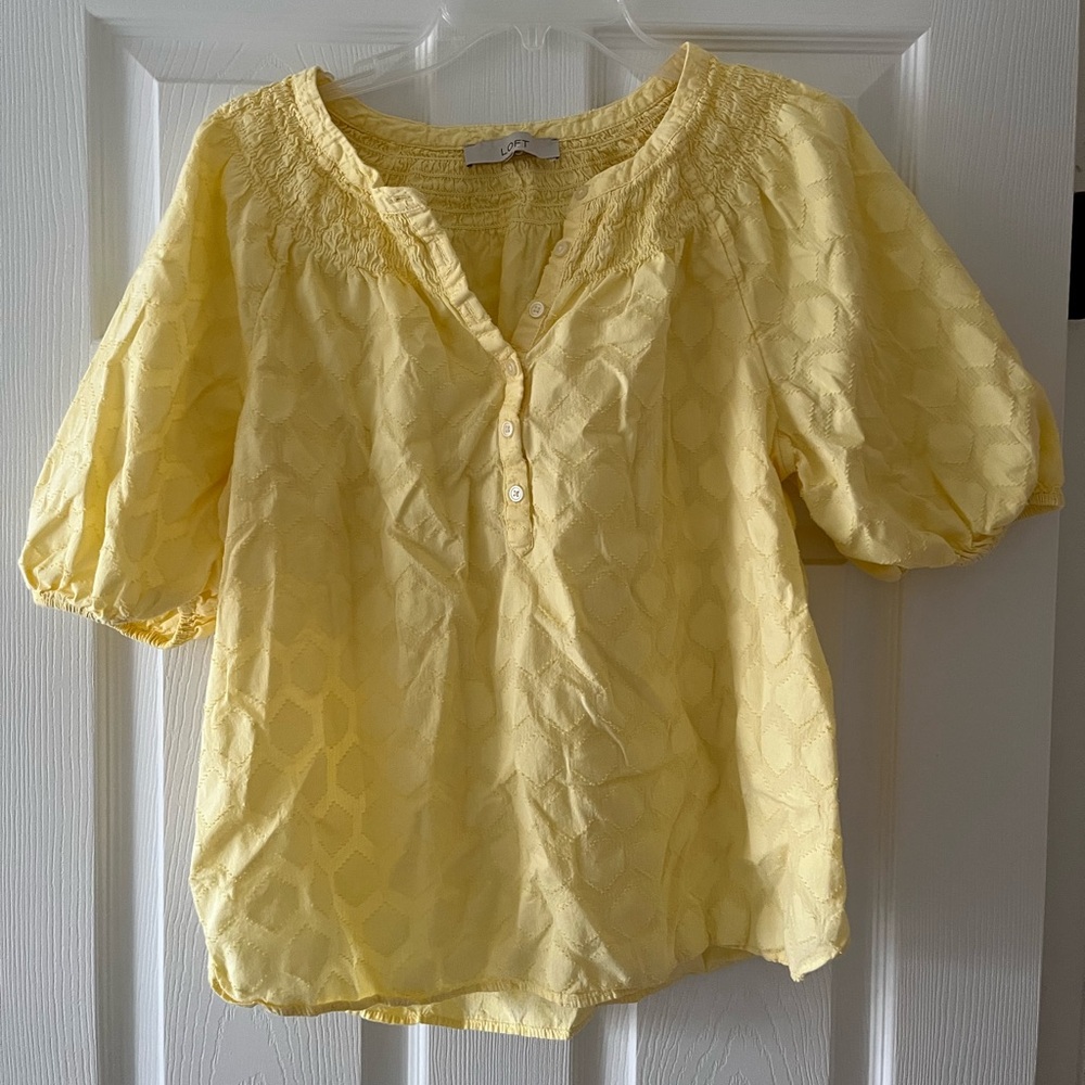 Loft Yellow Blouse, Large